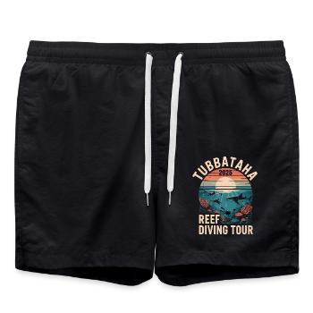Plongée Tubbataha 2025 - Short de bain - noir - Devant - AI Model Male 185 light (185cm)