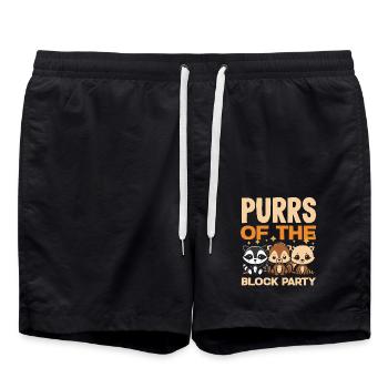 Unterstützen Sie Lokale Straßenkatzen - Badeshorts - Schwarz - Vorne - AI Model Male 185 light (185cm)