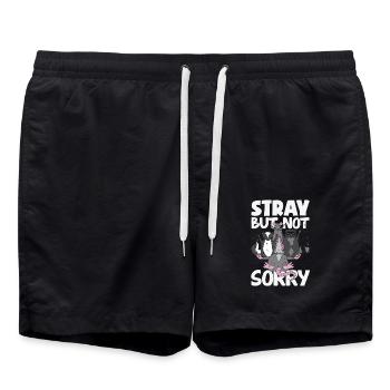 Unterstützen Sie Lokale Straßenkatzen - Badeshorts - Schwarz - Vorne - AI Model Male 185 light (185cm)