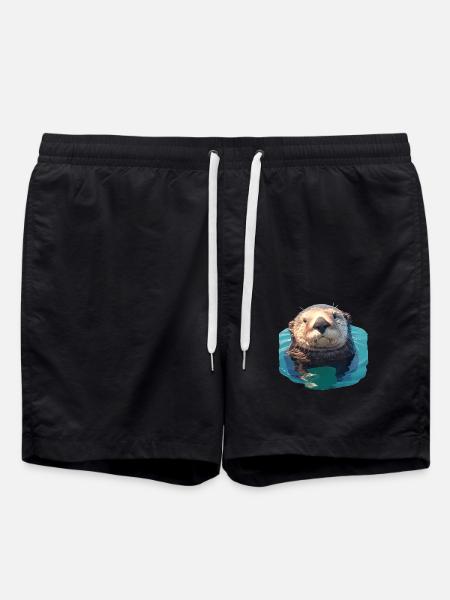 Seeotter - Badeshorts - Schwarz
