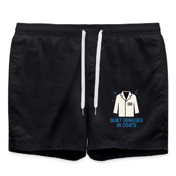 Clinical Lab Tech Diagnostic Science Data Nerd - Badeshorts - Schwarz - Vorne - AI Model Male 185 light (185cm)