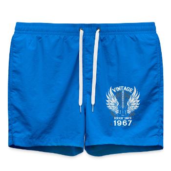 Vintage Rockin' Since 1967, 58 Years of Timeless - Swim Trunks - cobalt blue - Front