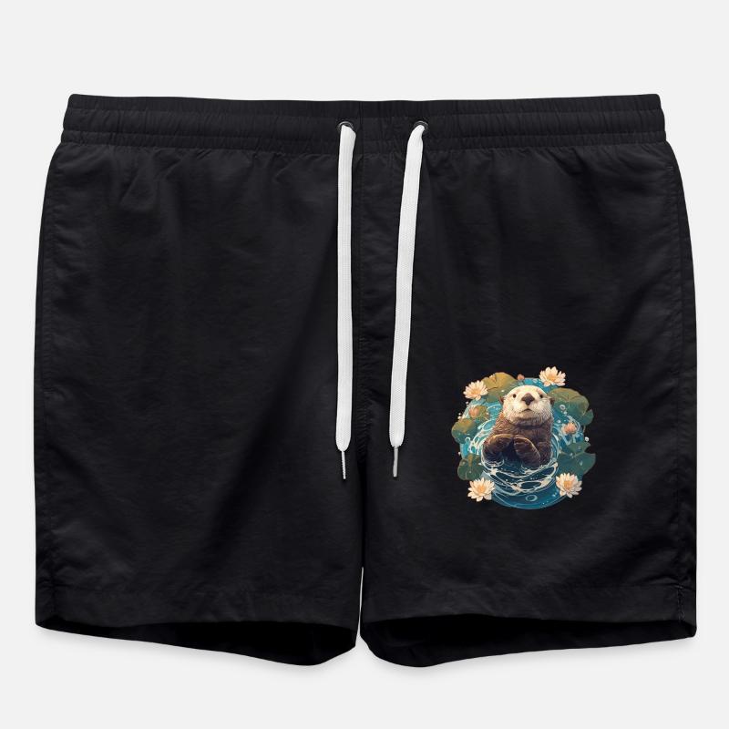 Seeotter - Badeshorts - Schwarz