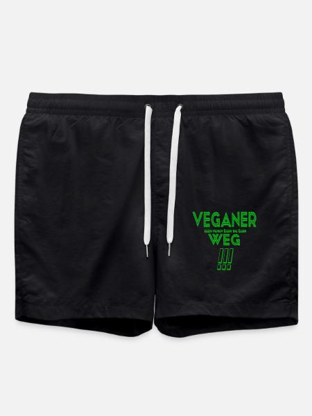 Veganer...WEG - Badeshorts - Schwarz