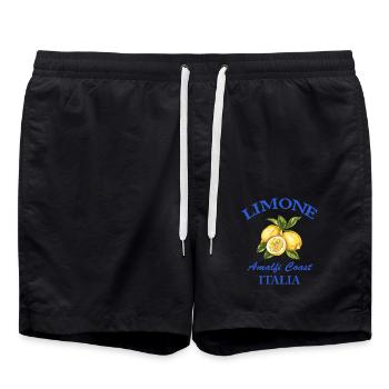 Lemon Zitrone Italia - Badeshorts - Schwarz - Vorne - AI Model Male 185 light (185cm)