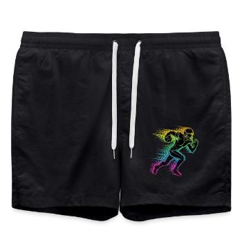 American Football - Badeshorts - Schwarz - Vorne - AI Model Male 185 light (185cm)