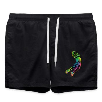 Basketball dunk - Swim Trunks - black - Front - AI Model Male 185 light (185cm)