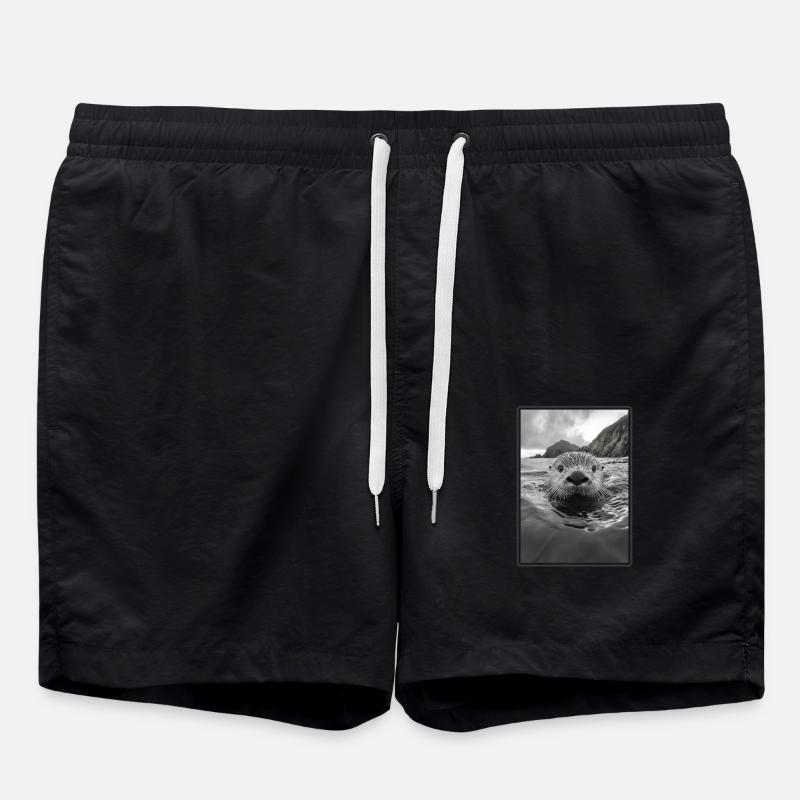 Seeotter - Badeshorts - Schwarz