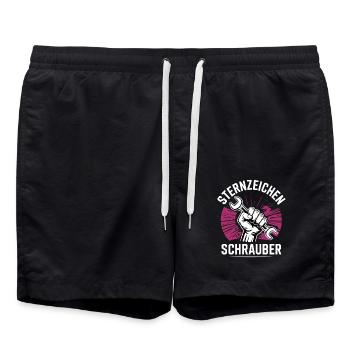 Sternzeichen Schrauber – - Badeshorts - Schwarz - Vorne - AI Model Male 185 light (185cm)