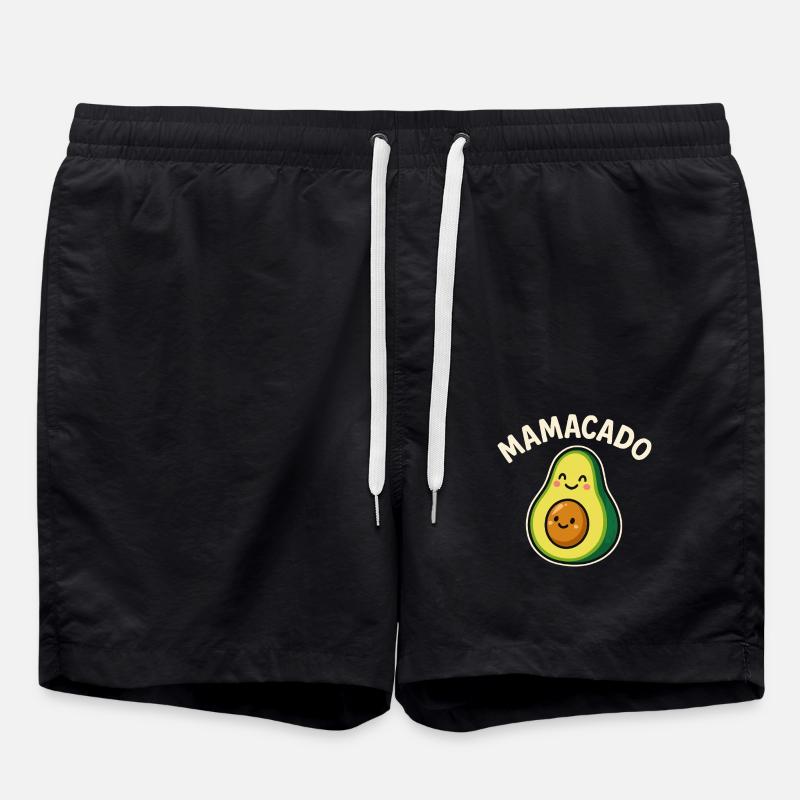 Mamacado – Sweet Avocado Mama - Swim Trunks - black