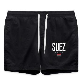 Suez Égypte - Short de bain - noir - Devant - AI Model Male 185 light (185cm)