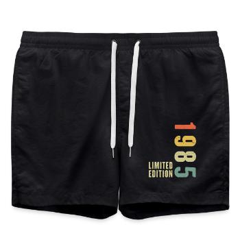 40 Years 1985 Vintage Retro Birthday Gift - Swim Trunks - black - Front - AI Model Male 185 light (185cm)