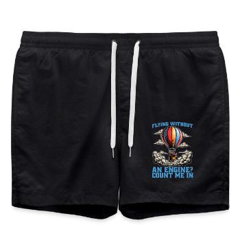 Hot Air Ballooning Flying Without An Aviation - Badeshorts - Schwarz - Vorne - AI Model Male 185 light (185cm)