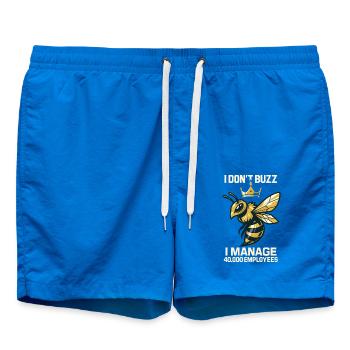 Bee Beekeeper I Don't Buzz i manage Employees - Swim Trunks - cobalt blue - Front