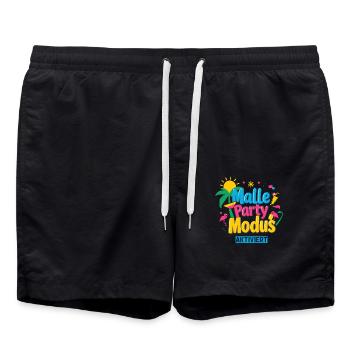Malle Party Modus Aktiviert Mallorca Gruppen Shirt - Badeshorts - Schwarz - Vorne - AI Model Male 185 light (185cm)