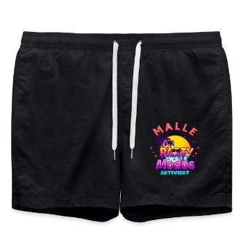 Malle Party Modus Aktiviert Mallorca Gruppen Shirt - Badeshorts - Schwarz - Vorne - AI Model Male 185 light (185cm)