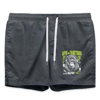 Instinct Bass Shirt : Singe bouclé au niveau de fréquence - Short de bain - charbon - Devant - AI Model Male 185 light (185cm)