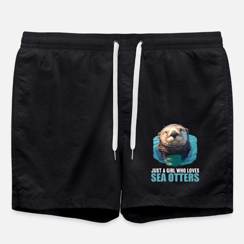 Sea otter - Swim Trunks - black