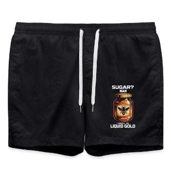 Bee Beekeeper Liquid Gold Honey Dealer - Short de bain - noir - Devant - AI Model Male 185 light (185cm)