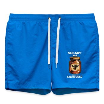 Bienen Imker Liquid Gold Honig Dealer - Badeshorts - Cobalt blue - Vorne