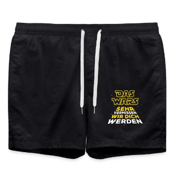 Das Wars - Verabschiedung - Mitarbeiter - Badeshorts - Schwarz - Vorne - AI Model Male 185 light (185cm)