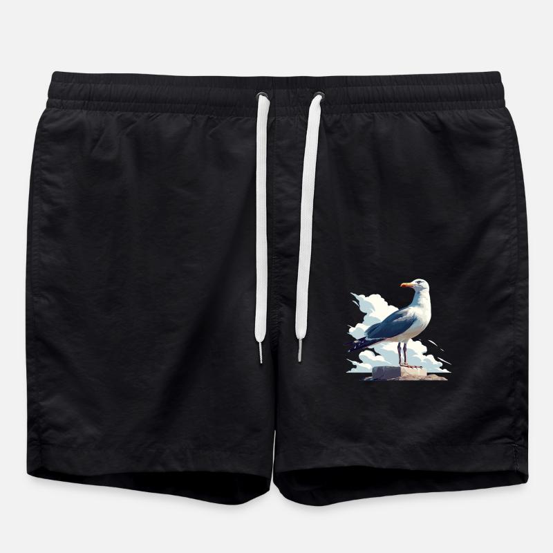 Möwen Möwe - Badeshorts - Schwarz