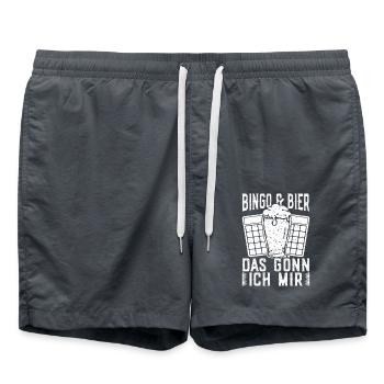 Bingo Player Bingo & Bier Das Gönn Ich Mir Bingo - Badeshorts - Anthrazit - Vorne - AI Model Male 185 light (185cm)