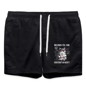 Welchen Teil von Quanten Physik vestehst du nicht - Badeshorts - Schwarz - Vorne - AI Model Male 185 light (185cm)