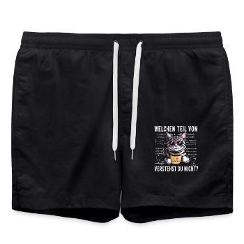 Welchen Teil von Mathe verstehst du nicht? - Badeshorts - Schwarz - Vorne - AI Model Male 185 light (185cm)