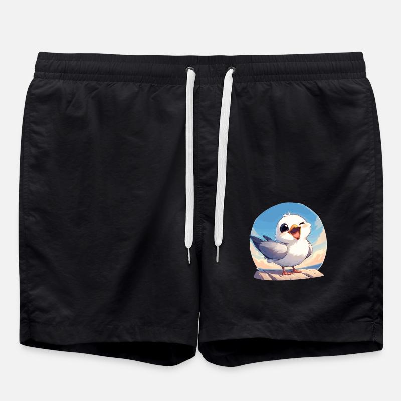 Möwen Möwe - Badeshorts - Schwarz