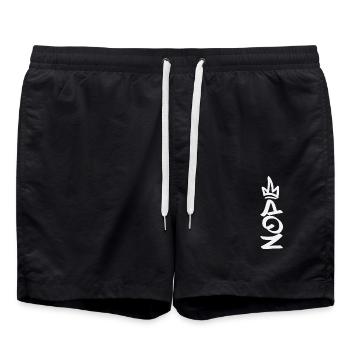 No Kings in America since 1776 Font Vertical - Swim Trunks - black - Front - AI Model Male 185 light (185cm)