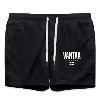 Vantaa Finnland - Badeshorts - Schwarz - Vorne - AI Model Male 185 light (185cm)