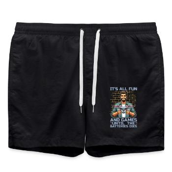 Drone Enthusiast It's All Fun And Games Quadcopter - Swim Trunks - black - Front - AI Model Male 185 light (185cm)