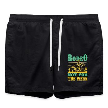 Western Rider Rodeo Not For The Weak Rodeo - Swim Trunks - black - Front - AI Model Male 185 light (185cm)