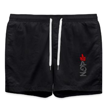 No Kings in America since 1776 Font Vertical - Swim Trunks - black - Front - AI Model Male 185 light (185cm)
