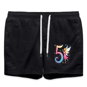 Douce Fée 5ème Anniversaire pour les filles - Short de bain - noir - Devant - AI Model Male 185 light (185cm)