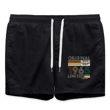 60 Years 1965 Vintage Retro Birthday Gift - Swim Trunks - black - Front - AI Model Male 185 light (185cm)