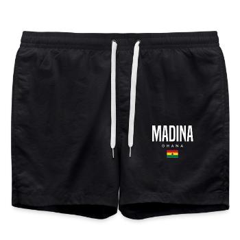 Madina Ghana - Badeshorts - Schwarz - Vorne - AI Model Male 185 light (185cm)