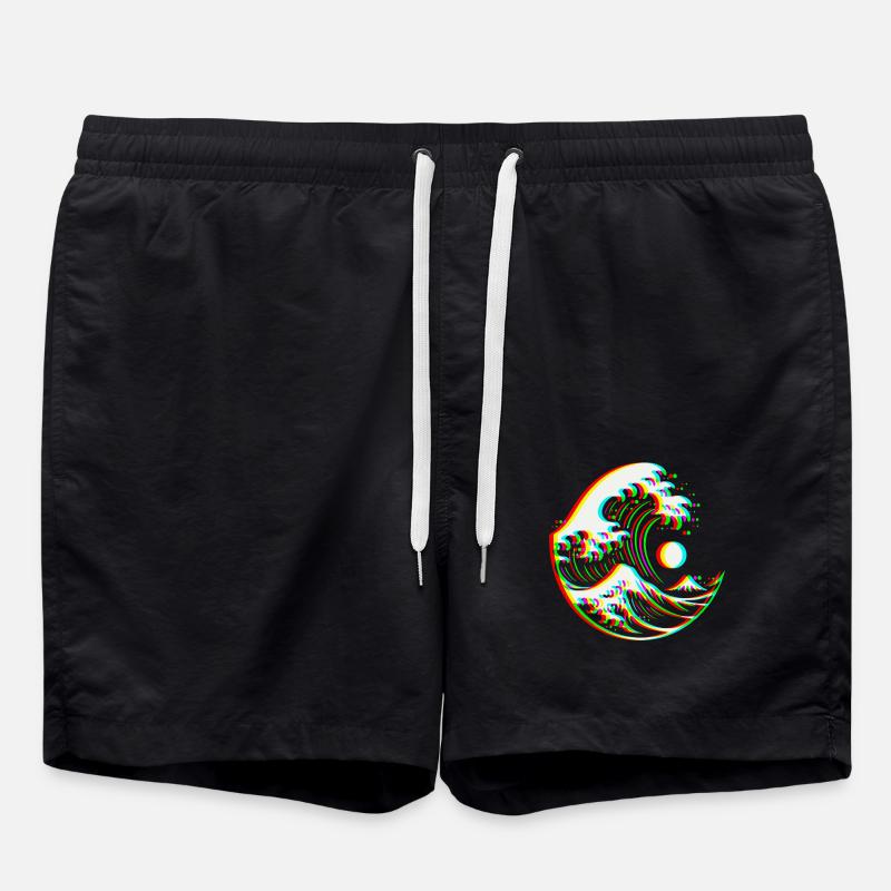 RGB the Kanagawa Wave - Swim Trunks - black