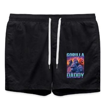 Gorilla-Papa - Badeshorts - Schwarz - Vorne - AI Model Male 185 light (185cm)