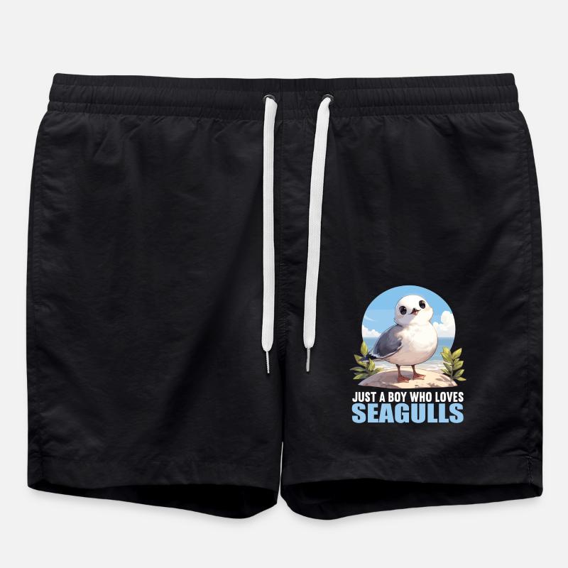Möwen Möwe - Badeshorts - Schwarz