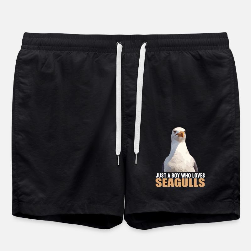 Möwen Möwe - Badeshorts - Schwarz
