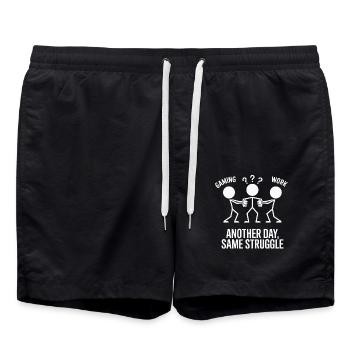 Jeux Un autre jour Même lutte Drôle Gamer - Short de bain - noir - Devant - AI Model Male 185 light (185cm)