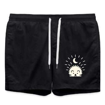 Moonlight hedgehog - Swim Trunks - black - Front - AI Model Male 185 light (185cm)