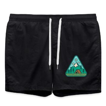 Outdoor adventure - Swim Trunks - black - Front - AI Model Male 185 light (185cm)