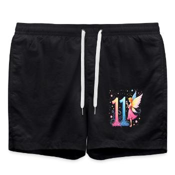 Sweet Fairy 11th Birthday for Girls - Swim Trunks - black - Front - AI Model Male 185 light (185cm)