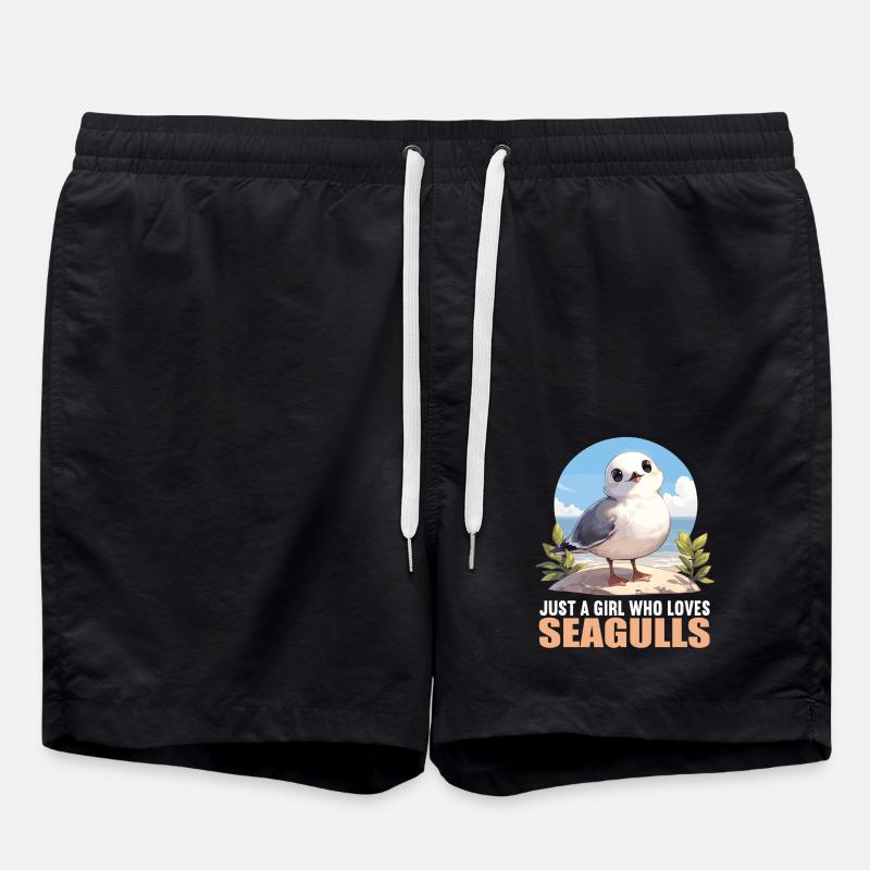 Möwen Möwe - Badeshorts - Schwarz