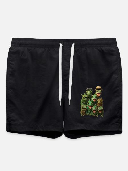 Chamäleon - Badeshorts - Schwarz