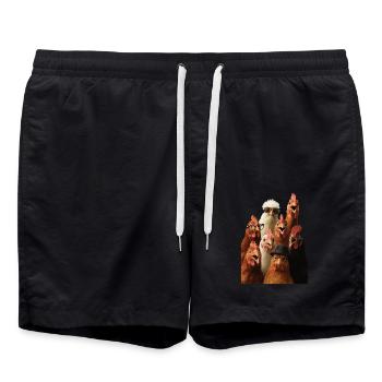 Huhn - Badeshorts - Schwarz - Vorne - AI Model Male 185 light (185cm)