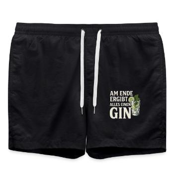 En fin de compte, tout fait un gin - Short de bain - noir - Devant - AI Model Male 185 light (185cm)